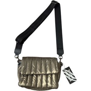 THINK ROYLN Quilted Cross Body Bag Purse in Pearl Pyrite. NEW WITH TAGS.